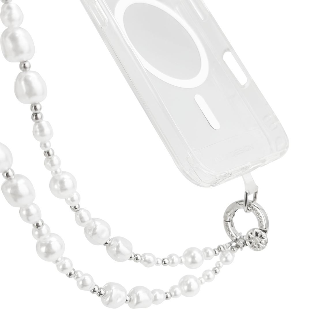 Long chain of Baroque pearls
