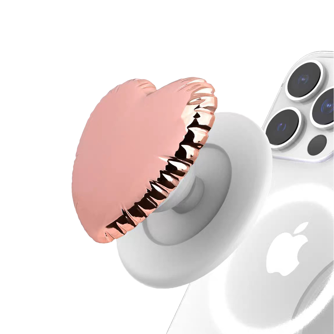 Heart-shaped electroplated airbag bracket